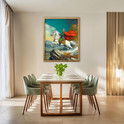 Posterizer 1 pcs-Napoleon Bonaparte inspired art-riding to battle 1-Men's Art Collection-Famous Figures Art Collection-Gift for Men, Man, Husband,...